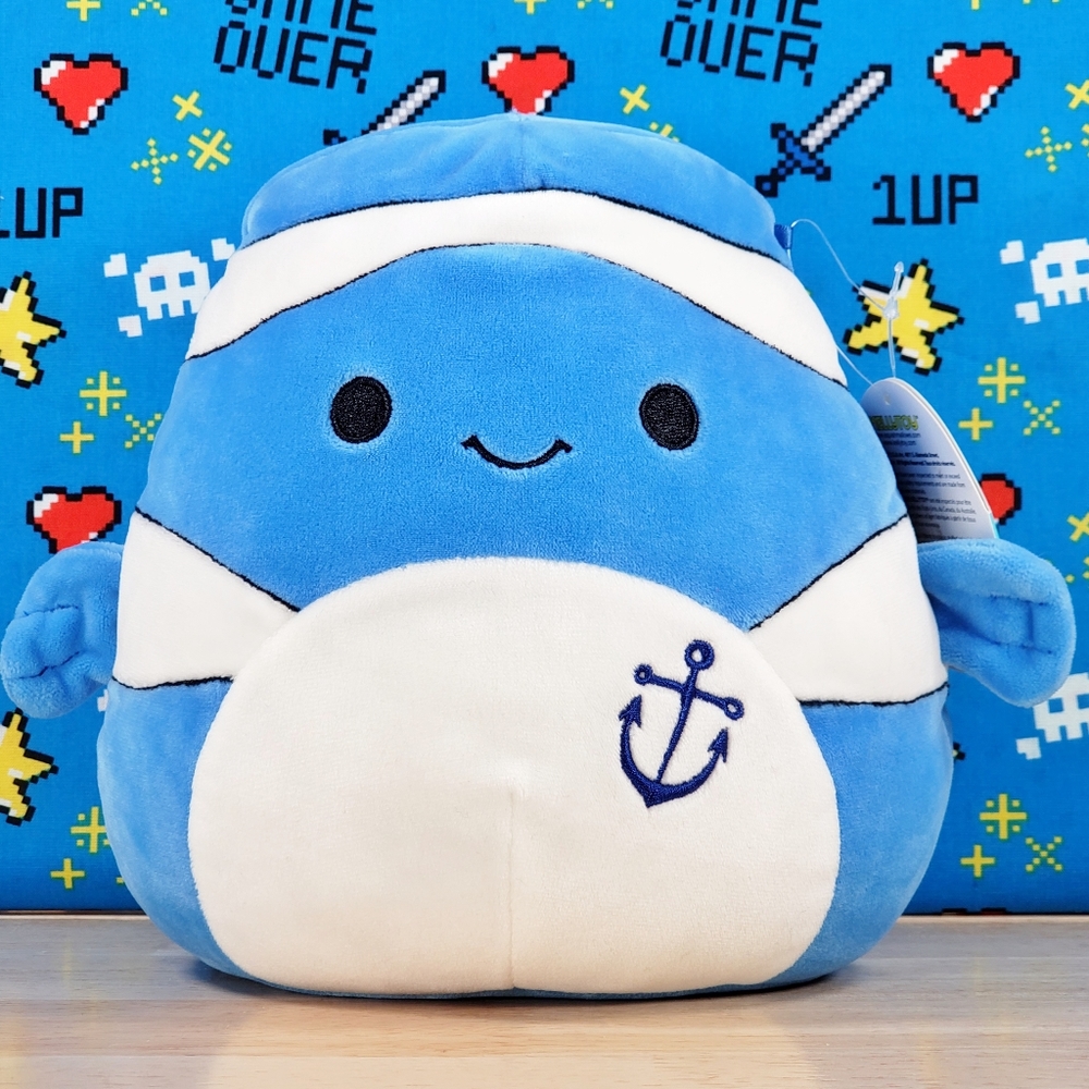 Squishmallow Ricky the Blue Clownfish 8" 2020 UltraSoft Sealife Plush